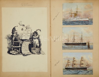 Lot 87 - A 19TH-CENTURY MIDSHIPMAN'S LOG BOOK<br/>kept by...