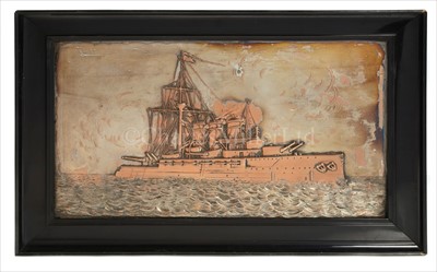 Lot 94 - A PRESENTATION PLATED COPPER PICTURE OF THE...