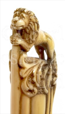 Lot 121 - AN ATTRACTIVE 19TH-CENTURY WALRUS IVORY...