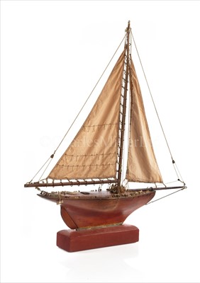 Lot 255 - A MODEL POND YACHT BY CLYDE MODEL...