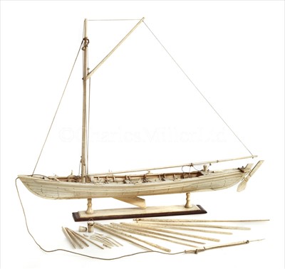 Lot 256 - A FINE 19TH-CENTURY BONE MODEL OF A NANTUCKET...