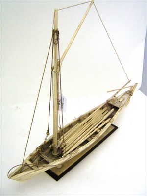 Lot 256 - A FINE 19TH-CENTURY BONE MODEL OF A NANTUCKET...
