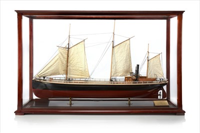 Lot 281 - BUILDER'S MODEL OF THE COASTAL CARGO SHIP...