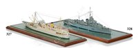 Lot 327 - A 16FT:1IN SCALE WATERLINE MODEL OF THE CABLE & WIRELESS CABLE REPAIR SHIP EDWARD WILSHAW [1949]