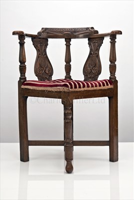 Lot 71 - A GOODALLS CORNER CHAIR MADE FROM THE TIMBER...