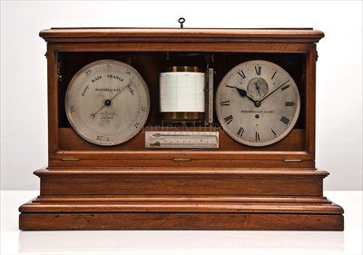 Lot 240 - A FINE 19TH-CENTURY WALNUT-CASED WEATHER...