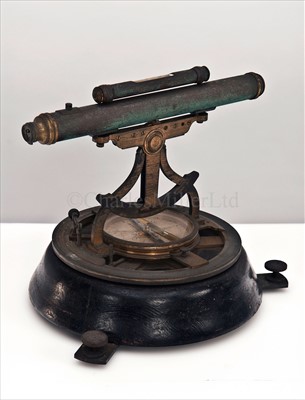 Lot 248 - A LATE 18TH CENTURY COMPASS THEODOLITE BY...
