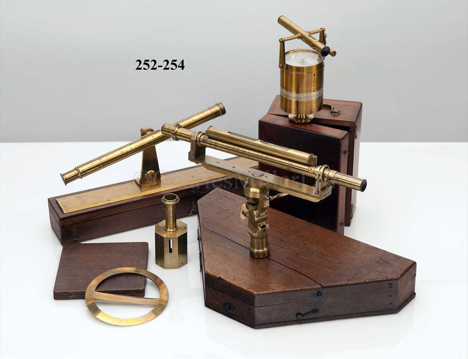 Lot 252 - A MID 19TH-CENTURY SURVEYING LEVEL BY ROCHETTE...