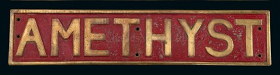 Lot 125 - A PORT SIDE CAST BRASS NAME BOARD FOR THE...