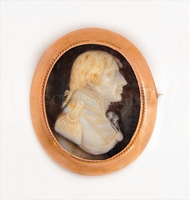 Lot 39 - A 19TH -CENTURY CAMEO BROOCH OF NELSON<br/><br/>the...