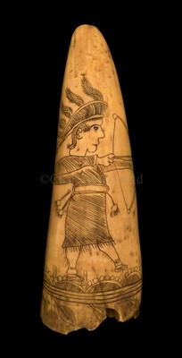 Lot 78 - A LATE 19TH-CENTURY SCRIMSHAW-DECORATED...