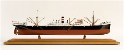 Lot 165 - A DETAILED MODEL OF THE PASSENGER-CARGO SHIP...
