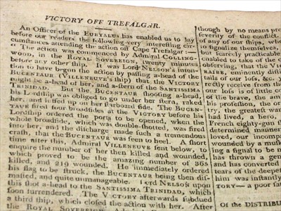 Lot 61 - NELSON'S VICTORY AT TRAFALGAR<br/><br/>Very lengthy,...