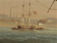Lot 13 - JOHN SCOTT (FL.1844-1866) The French steamer 'Paris' off the mouth of the Tyne bound for Hamburg