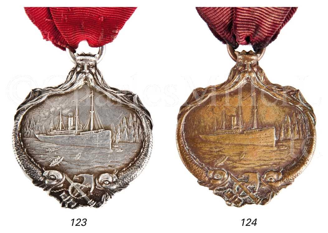 Lot 123 - THE TITANIC-CARPATHIA MEDALS OF 1912<br/><br/>Even as...