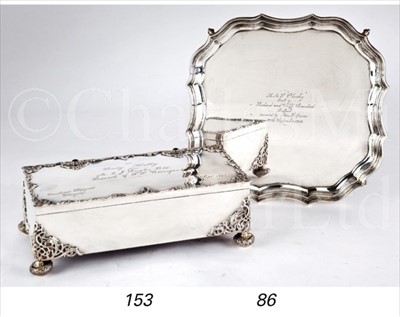 Lot 153 - A PRESENTATION SILVER LAUNCHING BOX FOR THE...