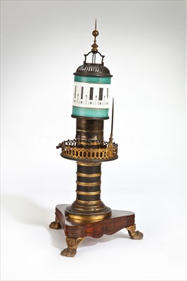 Lot 166 - A 19TH-CENTURY WOOD AND METAL LIGHTHOUSE-FORM...