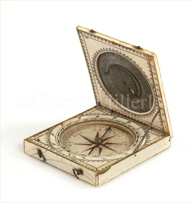 Lot 172 - AN IVORY DIAL BY CHARLES BLOUD, DIEPPE, CIRCA...