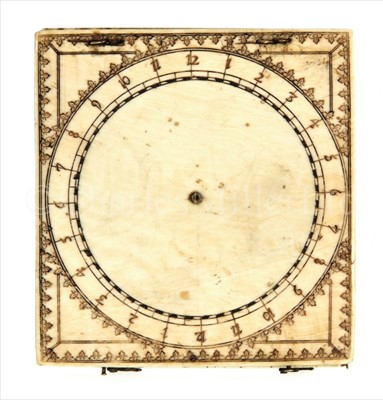 Lot 157 - AN IVORY DIAL BY CHARLES BLOUD, DIEPPE, CIRCA...
