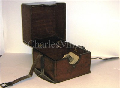 Lot 186 - A 19TH-CENTURY CHRONOMETER GUARD-BOX<br/>complete...