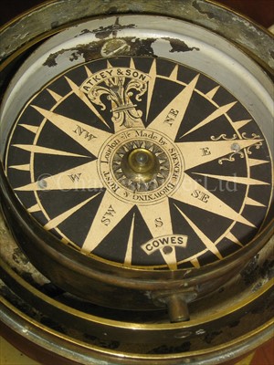 Lot 213 - A RARE YACHT COMPASS BINNACLE BY SPENCER,...