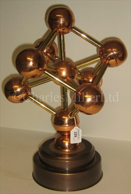 Lot 229 - A COPPER AND BRASS MODEL ATOM<br/>after the...