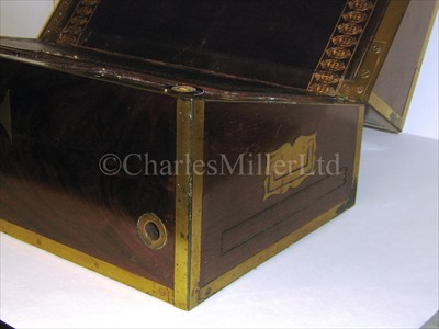Lot 233 - A FINE PORTABLE WRITING SLOPE WITH WATT-PATENT...