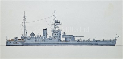 Lot 243 - ERIC DYKE (BRITISH, 1930-)<br/>Warship profiles...