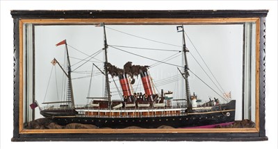 Lot 252 - A 19TH-CENTURY SAILOR'S WATERLINE MODEL OF THE...