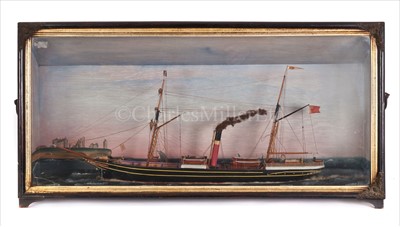 Lot 253 - A 19TH-CENTURY WATERLINE MODEL OF THE YOUNG...