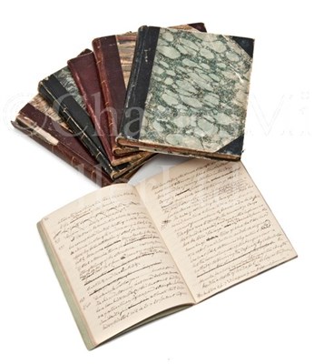 Lot 90 - AN INTERESTING SET OF SIX JOURNALS WRITTEN BY...