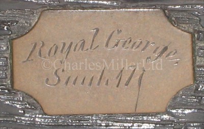 Lot 41 - THE ROYAL GEORGE, 1782<br/>a snuff box made of oak...