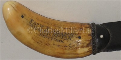 Lot 83 - A 19TH-CENTURY WHALE'S TOOTH AND BALEEN LETTER...