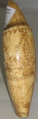 Lot 103 - TWO 19TH-CENTURY SAILOR'S SCRIMSHAW-DECORATED...