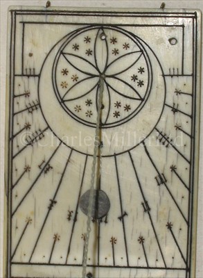 Lot 158 - AN IVORY NUREMBERG POCKET DIPTYCH SUNDIAL BY...