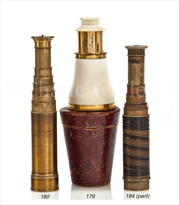 Lot 179 - AN EARLY 19TH-CENTURY 1½IN. IVORY MONOCULAR BY...