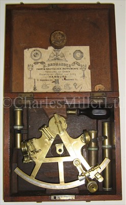 Lot 190 - A 4¼IN. RADIUS VERNIER SEXTANT BY WILLIAM...