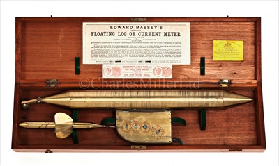Lot 214 - A RARE FLOATING LOG AND CURRENT METER BY...