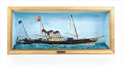 Lot 225 - A LATE 19TH-CENTURY WATERLINE MODEL OF THE...