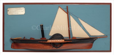 Lot 230 - A 1:50 SCALE HALF MODEL OF THE WOODEN PADDLE...