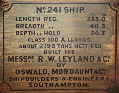 Lot 256 - A HALF-BLOCK BUILDER'S MODEL FOR THE IRON SHIP...
