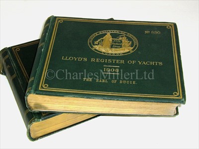 Lot 156 - LLOYD'S REGISTER OF YACHTS<br/>two volumes, 1906...