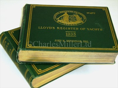 Lot 157 - LLOYD'S REGISTER OF YACHTS<br/>two volumes, 1931...