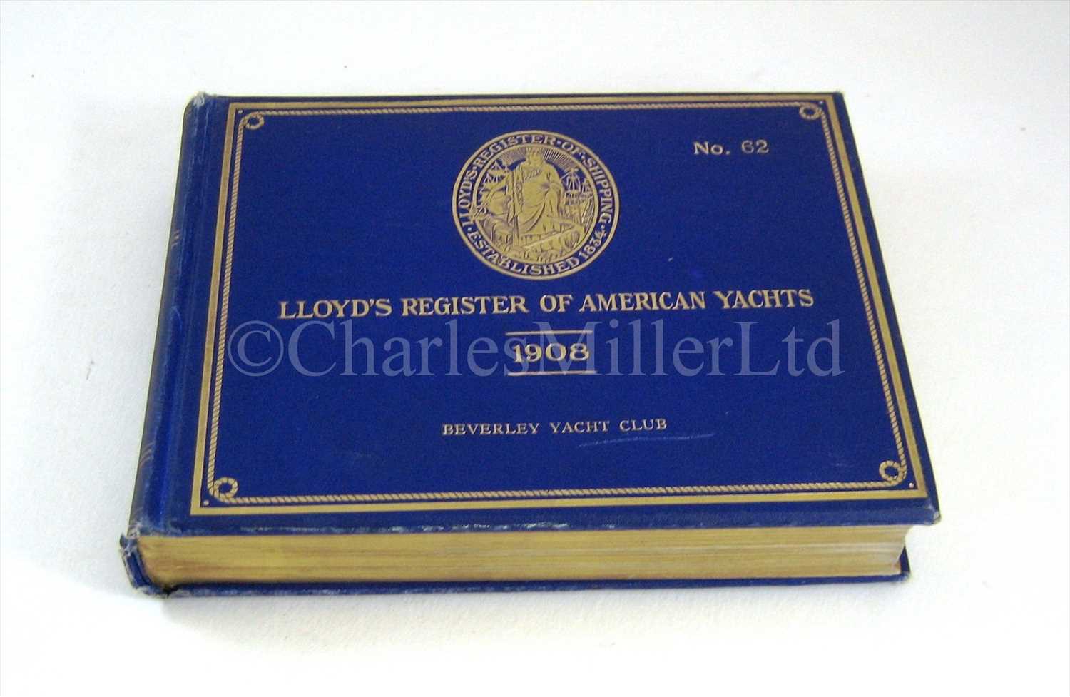 Lot 160 - LLOYD'S REGISTER OF AMERICAN YACHTS<br/>one...