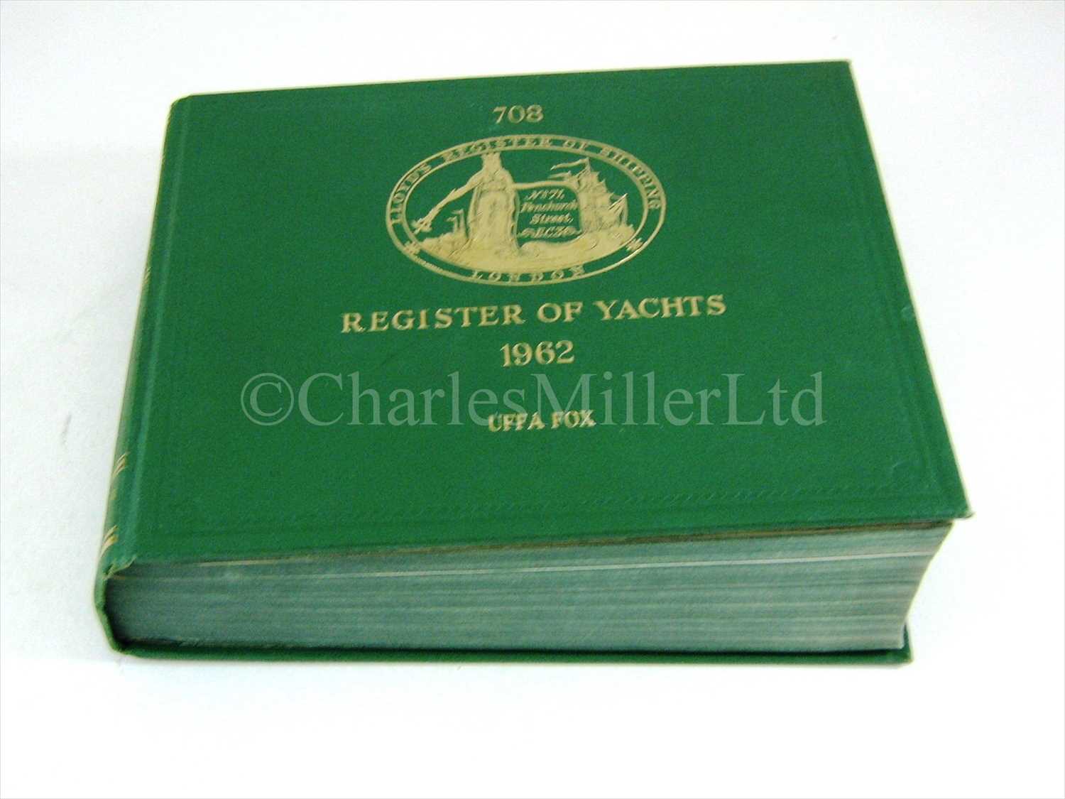 Lot 162 - UFFA FOX'S LLOYD'S REGISTER OF YACHTS,...