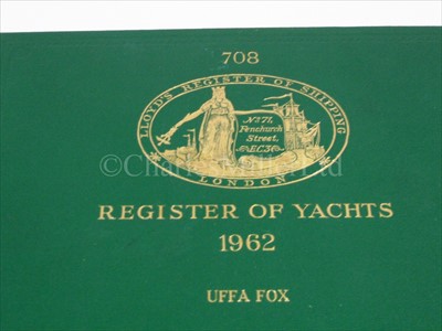 Lot 162 - UFFA FOX'S LLOYD'S REGISTER OF YACHTS,...