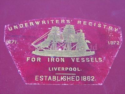Lot 165 - [LIVERPOOL] UNDERWRITERS' REGISTRY FOR IRON...