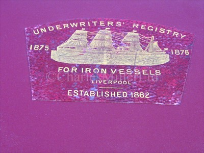 Lot 165 - [LIVERPOOL] UNDERWRITERS' REGISTRY FOR IRON...