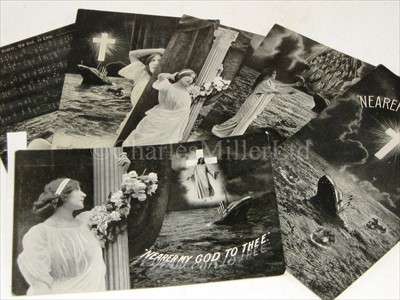 Lot 184 - R.M.S. TITANIC: COMMEMORATIVE POSTCARDS<br/>six...