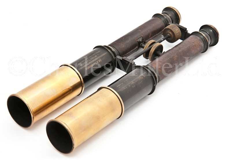 Lot 198 - A PAIR OF PRESENTATION TELESCOPE BINOCULARS BY BROWN, GLASGOW